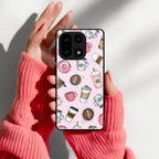 Cute Coffee Snacks Glass Case Cover For OnePlus 15 5G