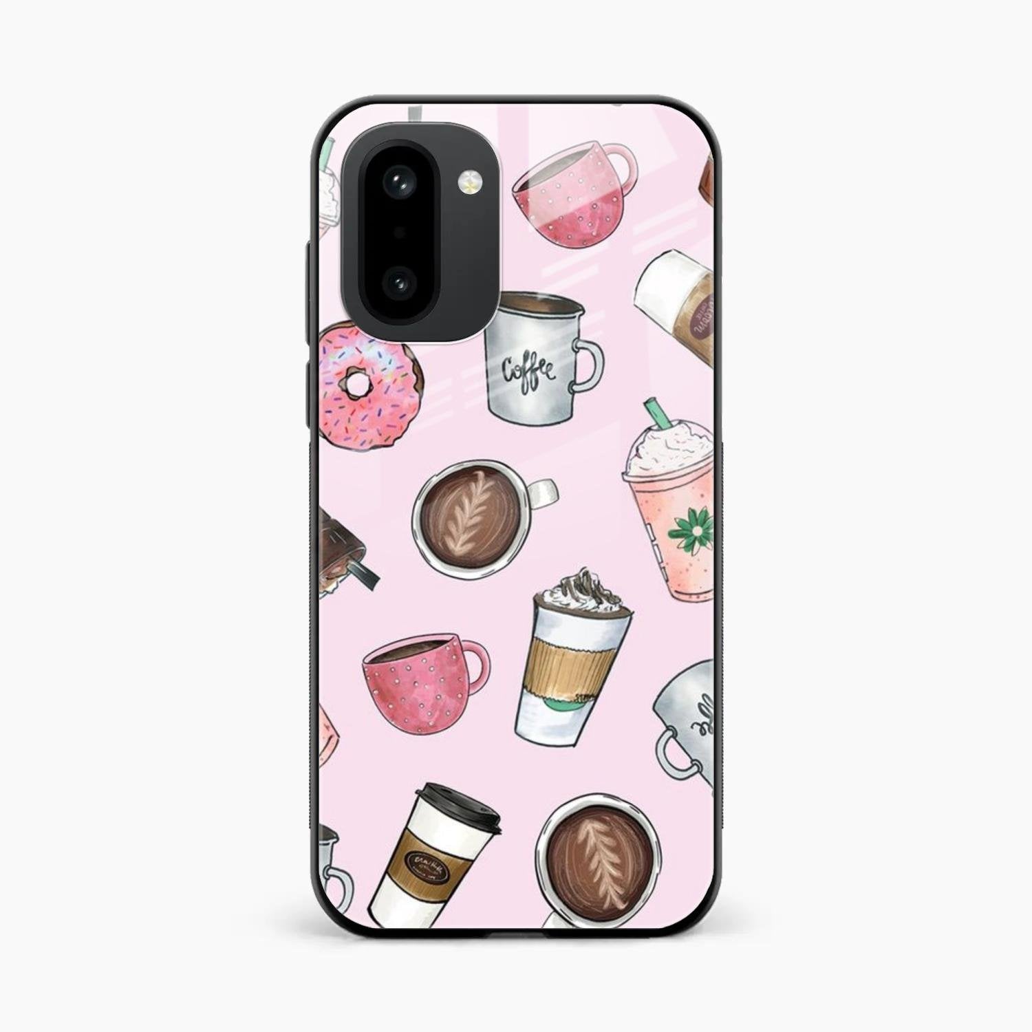 Cute Coffee Snacks Glass Case Cover For OnePlus 15R 5G