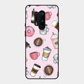 Cute Coffee Snacks Glass Case Cover For Oneplus 8 Pro