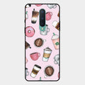 Cute Coffee Snacks Glass Case Cover For Oneplus 8