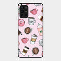 Cute Coffee Snacks Glass Case Cover For Oneplus 9R 5G