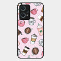 Cute Coffee Snacks Glass Case Cover For Oneplus Nord Ce 2 Lite 5G