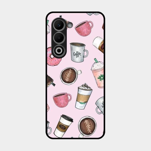 Cute Coffee Snacks Glass Case Cover For Oppo A5 5G
