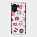 Cute Coffee Snacks Glass Case Cover For Oppo A5X 5G