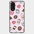 Cute Coffee Snacks Glass Case Cover For Oppo A78 5G