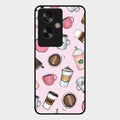 Cute Coffee Snacks Glass Case Cover For Oppo A79 5G