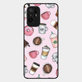 Cute Coffee Snacks Glass Case Cover For Oppo F19 Pro Plus 5G