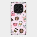 Cute Coffee Snacks Glass Case Cover For Oppo F29 5G