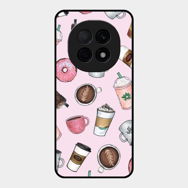 Cute Coffee Snacks Glass Case Cover For Oppo F29 Pro 5G