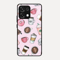 Cute Coffee Snacks Glass Case Cover For Oppo F31 5G