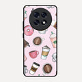 Cute Coffee Snacks Glass Case Cover For Oppo F31 Pro Plus 5G