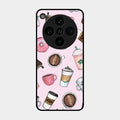 Cute Coffee Snacks Glass Case Cover For Oppo Find X8 Pro 5G