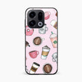 Cute Coffee Snacks Glass Case Cover For Oppo Find X9 5G