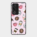 Cute Coffee Snacks Glass Case Cover For Oppo K12X 5G