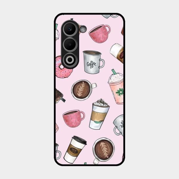 Cute Coffee Snacks Glass Case Cover For Oppo K13X 5G