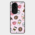 Cute Coffee Snacks Glass Case Cover For Oppo Reno 10 Pro Plus 5G