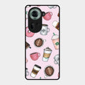 Cute Coffee Snacks Glass Case Cover For Oppo Reno 11 5G