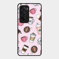 Cute Coffee Snacks Glass Case Cover For Oppo Reno 12 5G