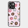 Cute Coffee Snacks Glass Case Cover For Oppo Reno 14 Pro 5G