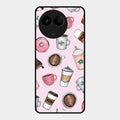 Cute Coffee Snacks Glass Case Cover For Realme 11X 5G