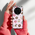 Cute Coffee Snacks Glass Case Cover For Realme/Narzo - ShopOnCliQ