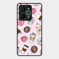 Cute Coffee Snacks Glass Case Cover For Realme 15 Pro 5G