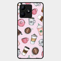 Cute Coffee Snacks Glass Case Cover For Realme C53