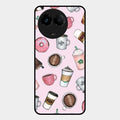 Cute Coffee Snacks Glass Case Cover For Realme C67 5G