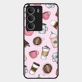 Cute Coffee Snacks Glass Case Cover For Realme P3 Lite 5G