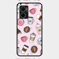 Cute Coffee Snacks Glass Case Cover For Redmi 11 Prime 5G