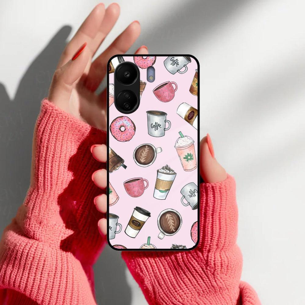 Cute Coffee Snacks Glass Case Cover For Redmi/Xiaomi - ShopOnCliQ