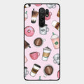 Cute Coffee Snacks Glass Case Cover For Redmi 9 Prime