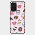 Cute Coffee Snacks Glass Case Cover For Redmi Note 11T 5G