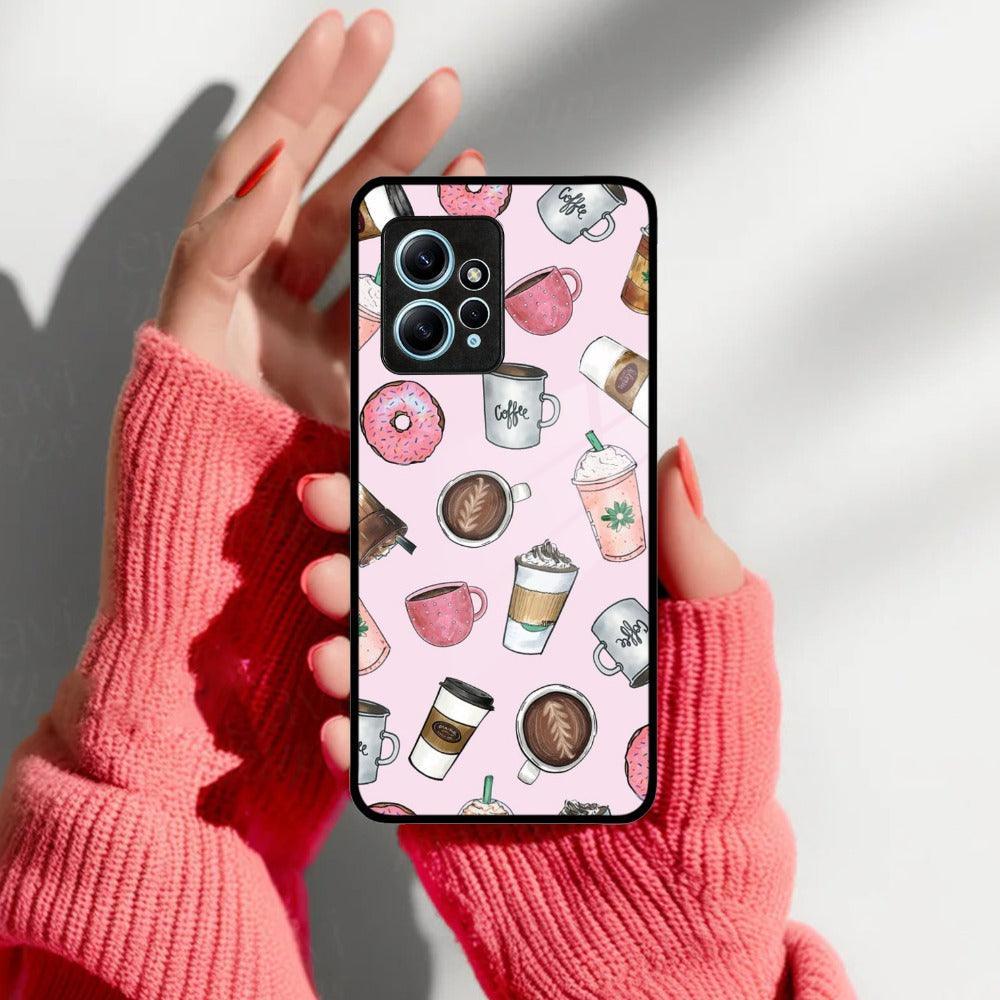 Cute Coffee Snacks Glass Case Cover For Redmi/Xiaomi - ShopOnCliQ