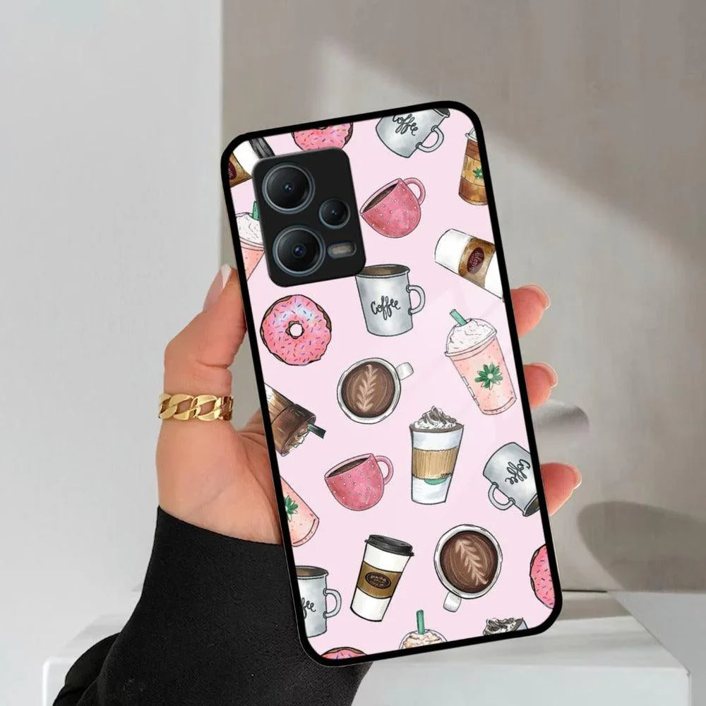 Cute Coffee Snacks Glass Case Cover For Redmi/Xiaomi - ShopOnCliQ