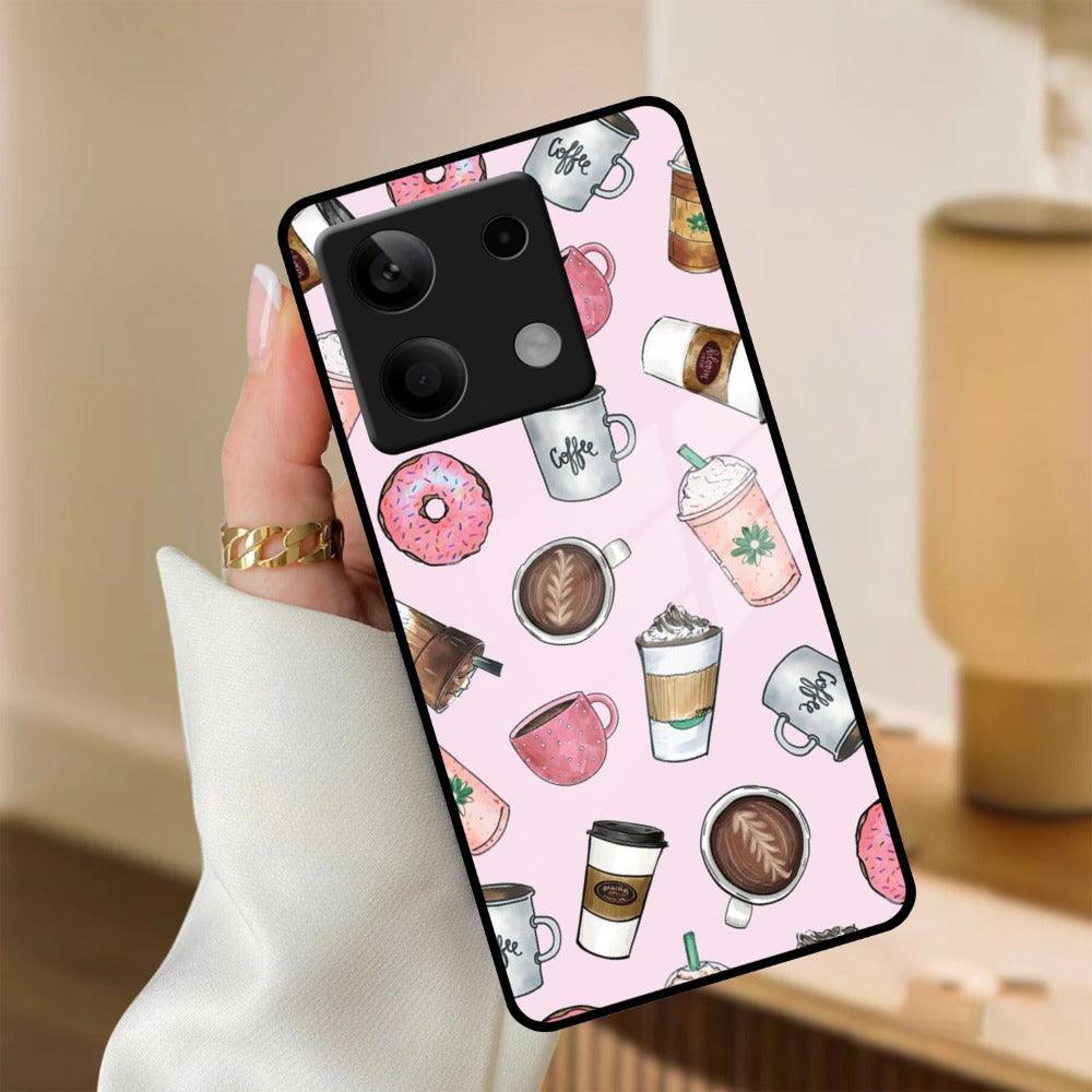 Cute Coffee Snacks Glass Case Cover For Redmi/Xiaomi - ShopOnCliQ