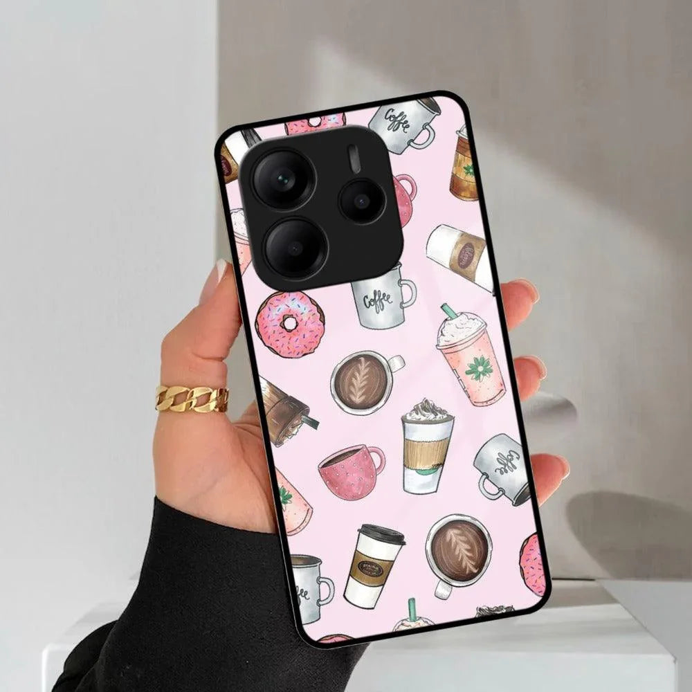 Cute Coffee Snacks Glass Case Cover For Redmi/Xiaomi - ShopOnCliQ