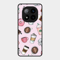 Cute Coffee Snacks Glass Case Cover For Redmi Note 14 Pro Plus 5G