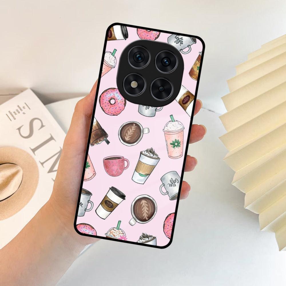 Cute Coffee Snacks Glass Case Cover For Redmi/Xiaomi