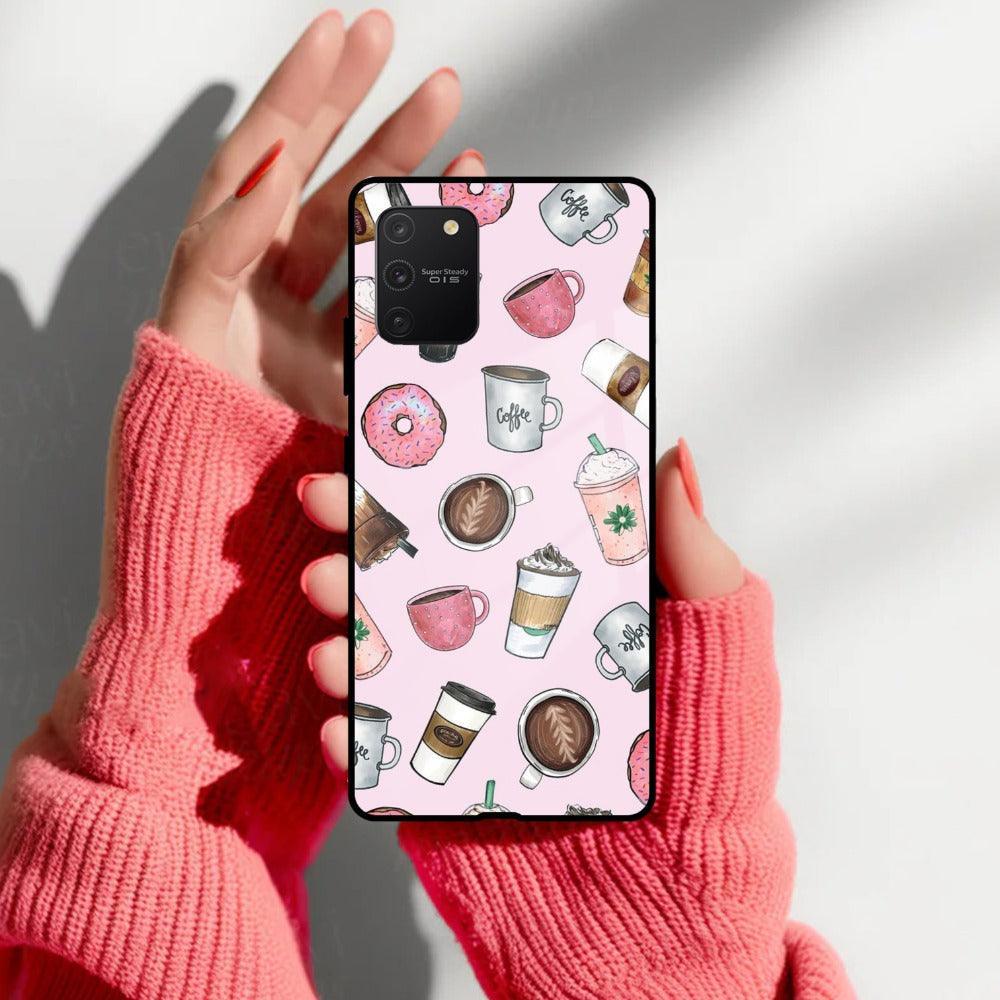 Cute Coffee Snacks Glass Case Cover For Samsung - ShopOnCliQ