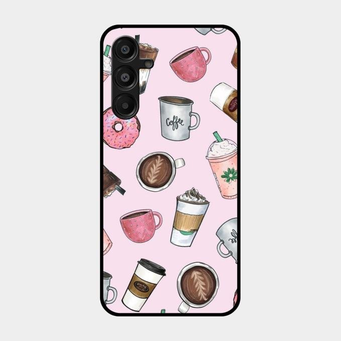Cute Coffee Snacks Glass Case Cover For Samsung Galaxy A16 5G