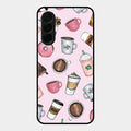 Cute Coffee Snacks Glass Case Cover For Samsung Galaxy A36 5G