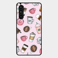 Cute Coffee Snacks Glass Case Cover For Samsung Galaxy M54 5G