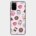 Cute Coffee Snacks Glass Case Cover For Samsung Galaxy S20 Plus