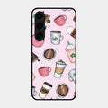Cute Coffee Snacks Glass Case Cover For Samsung Galaxy S24 Fe 5G