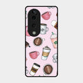 Cute Coffee Snacks Glass Case Cover For Vivo T3 Ultra