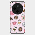 Cute Coffee Snacks Glass Case Cover For Vivo T4 5G
