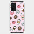 Cute Coffee Snacks Glass Case Cover For Vivo V23E 5G