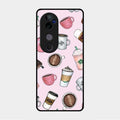 Cute Coffee Snacks Glass Case Cover For Vivo V40 Pro 5G
