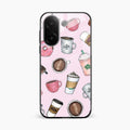 Cute Coffee Snacks Glass Case Cover For Vivo V60e 5G